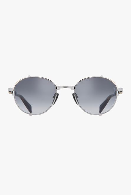 Tortoiseshell-effect titanium Brigade-I sunglasses - 1