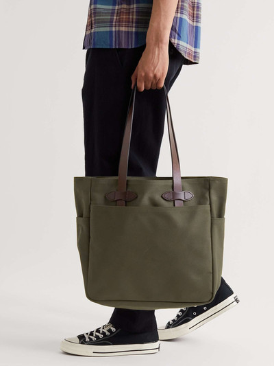 FILSON Leather Trimmed Cotton-Twill Tote outlook