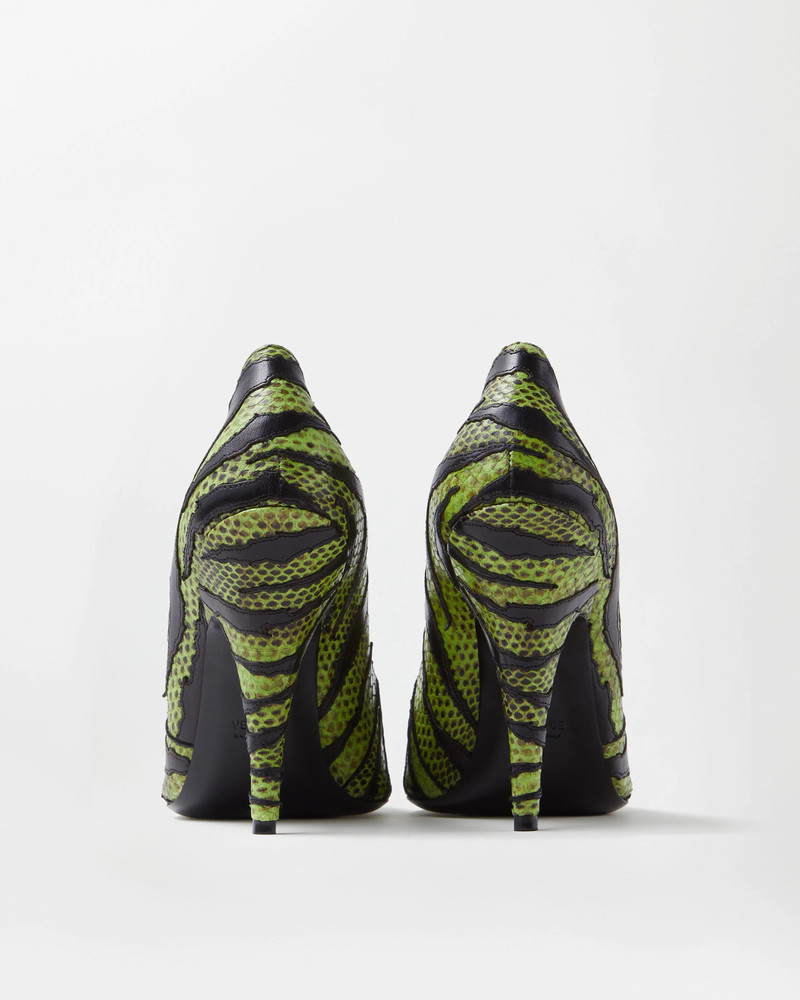 Tigre Python-Effect Leather Pumps 105 mm 4