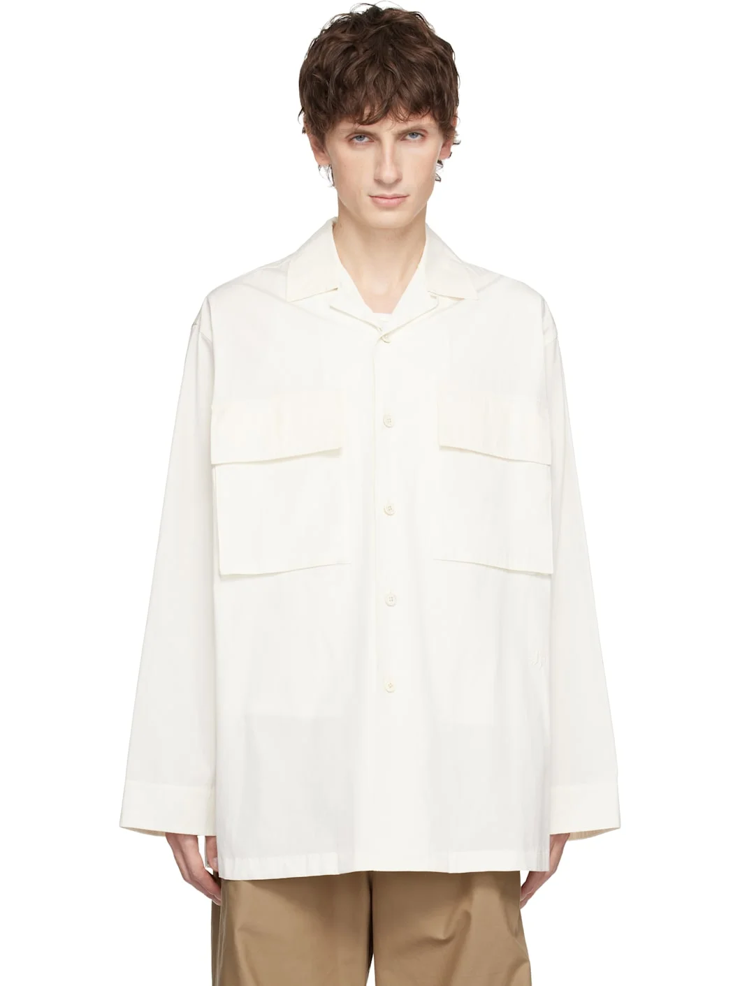 Off-White Cotton Poplin Shirt - 1
