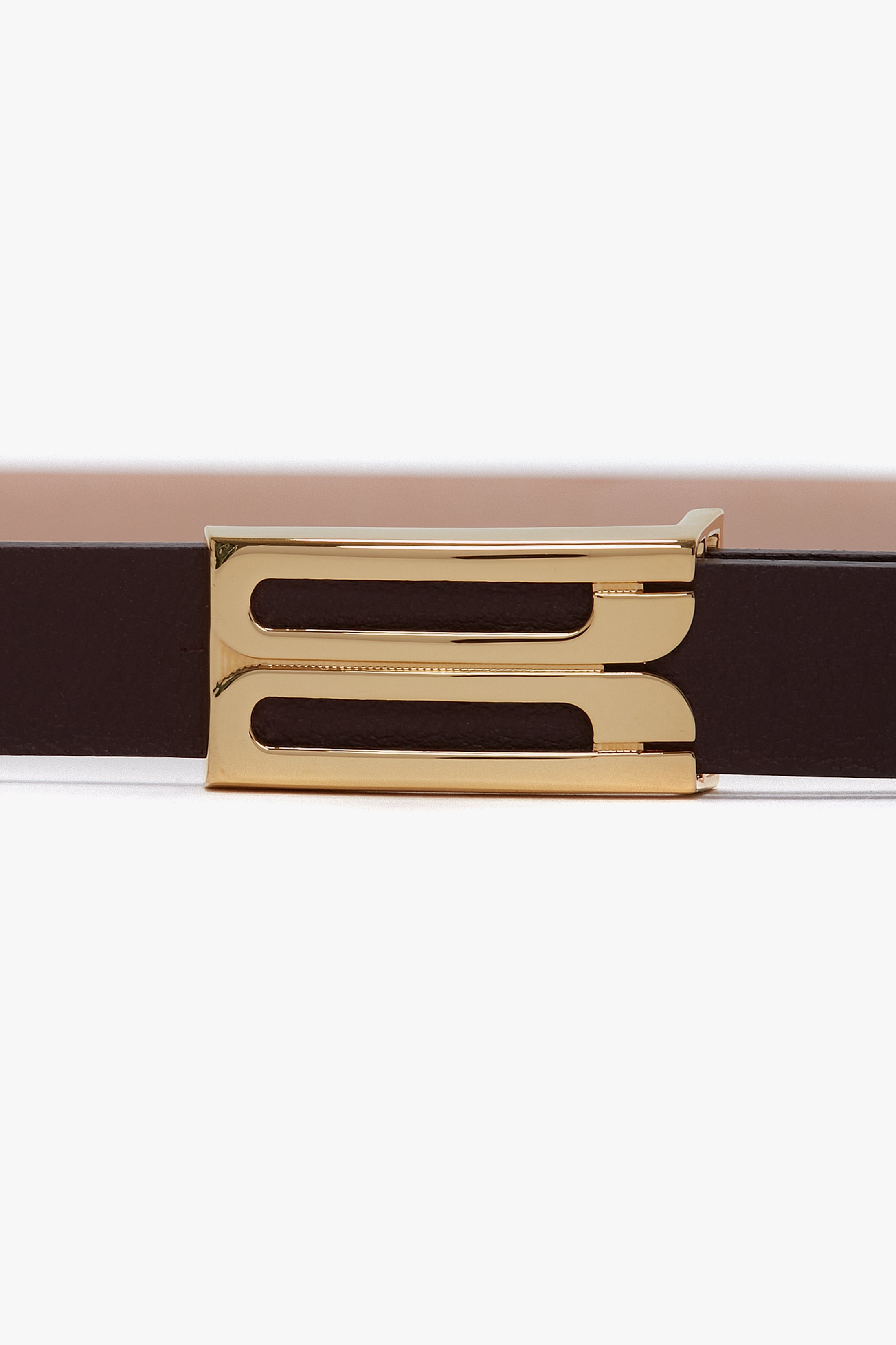 Exclusive Micro Frame Belt In Burgundy Leather - 3