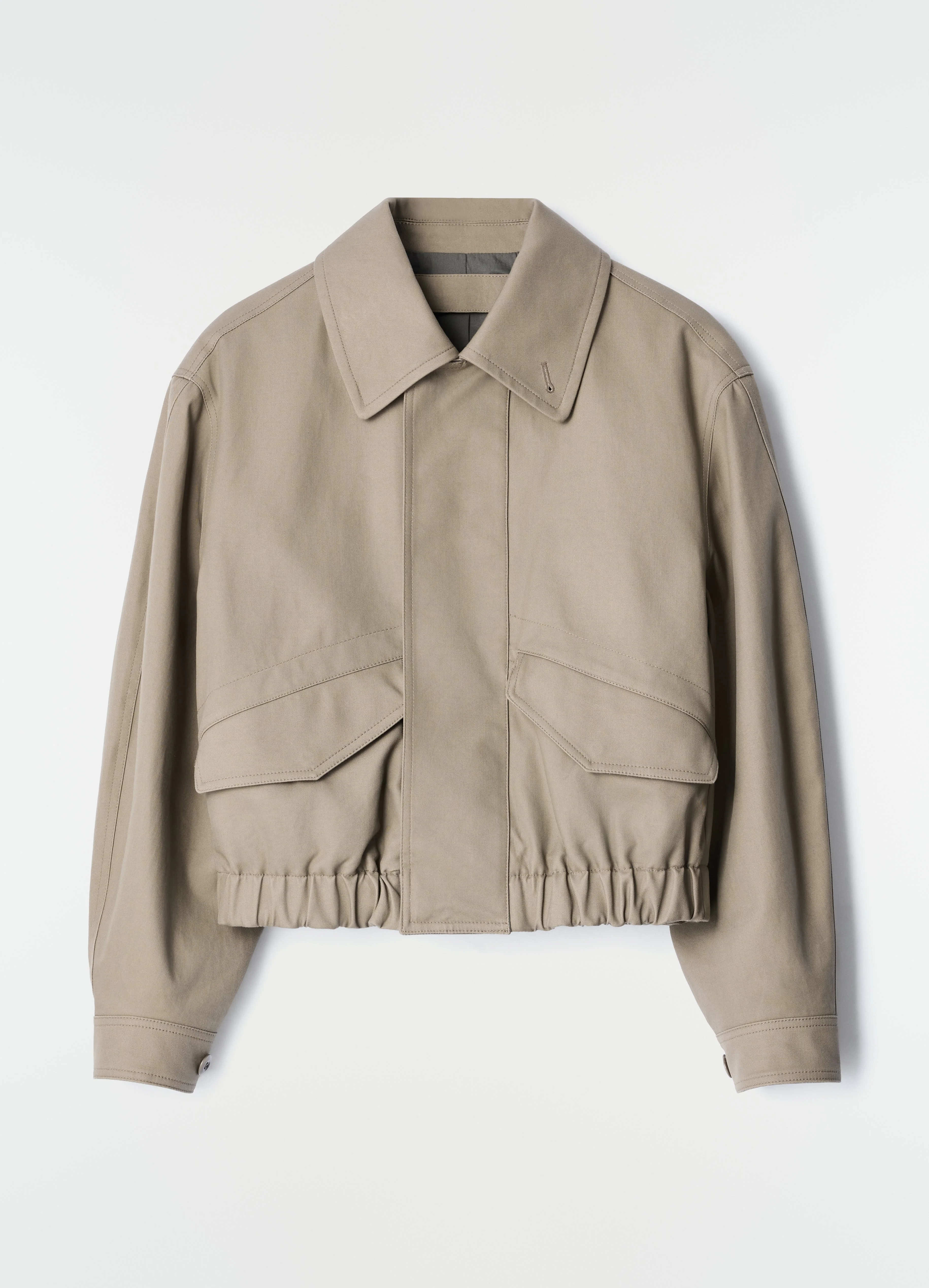 SHORT BLOUSON IN HEAVY COTTON TWILL - 1