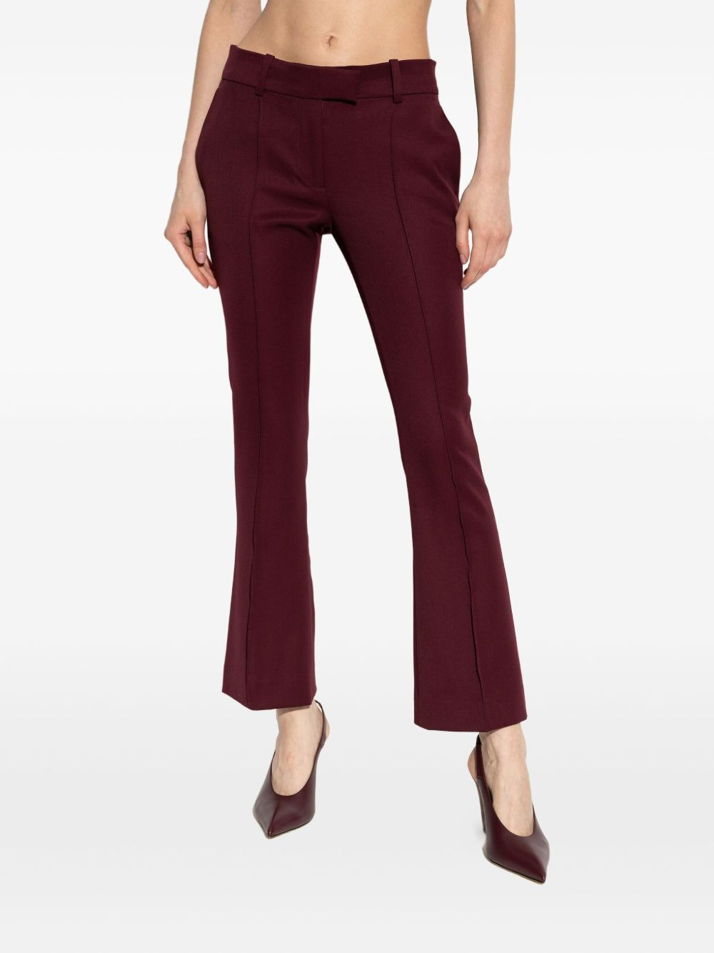 centre-seam flared trousers - 3