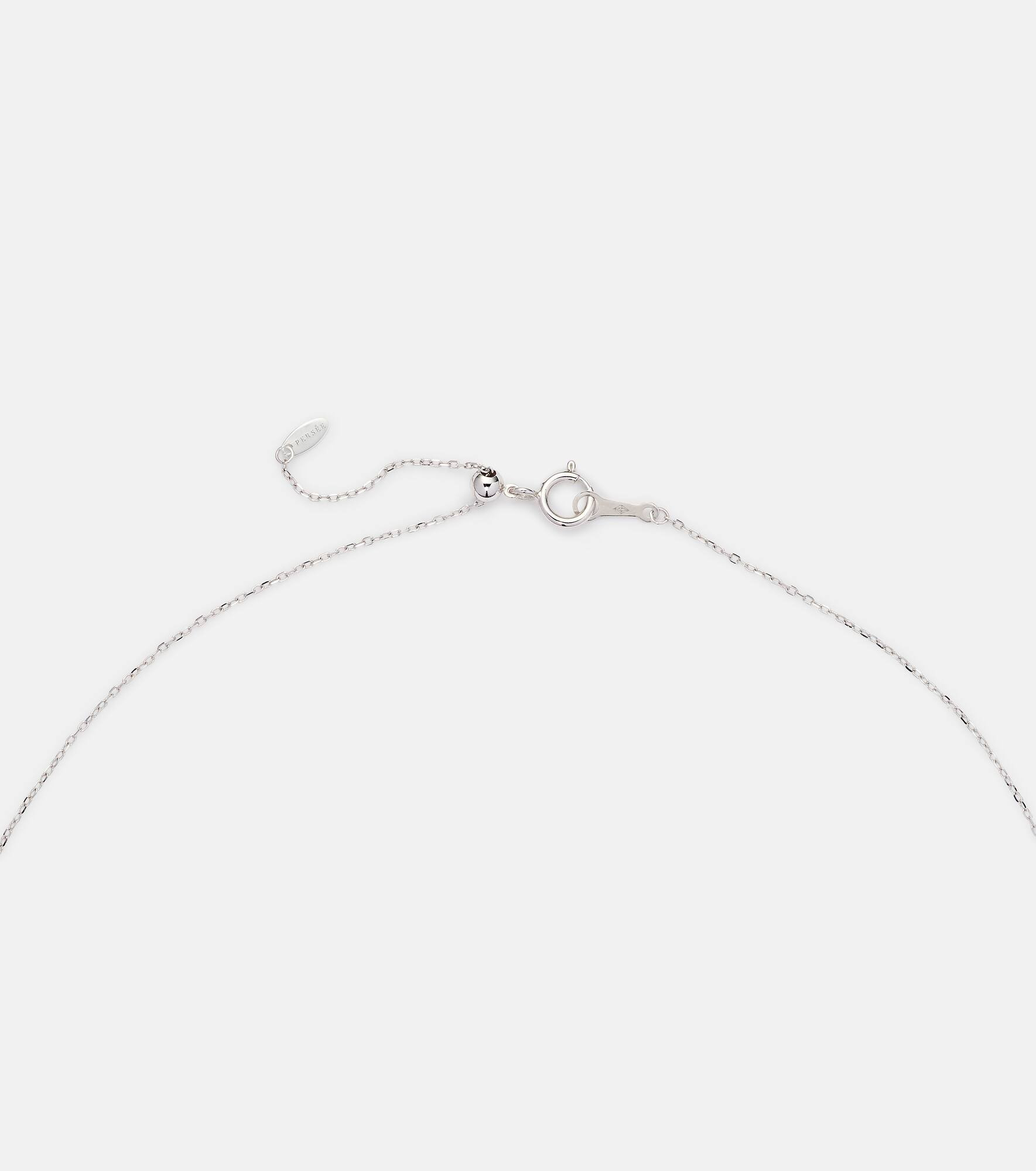 Floating 18kt white gold necklace with diamonds - 6