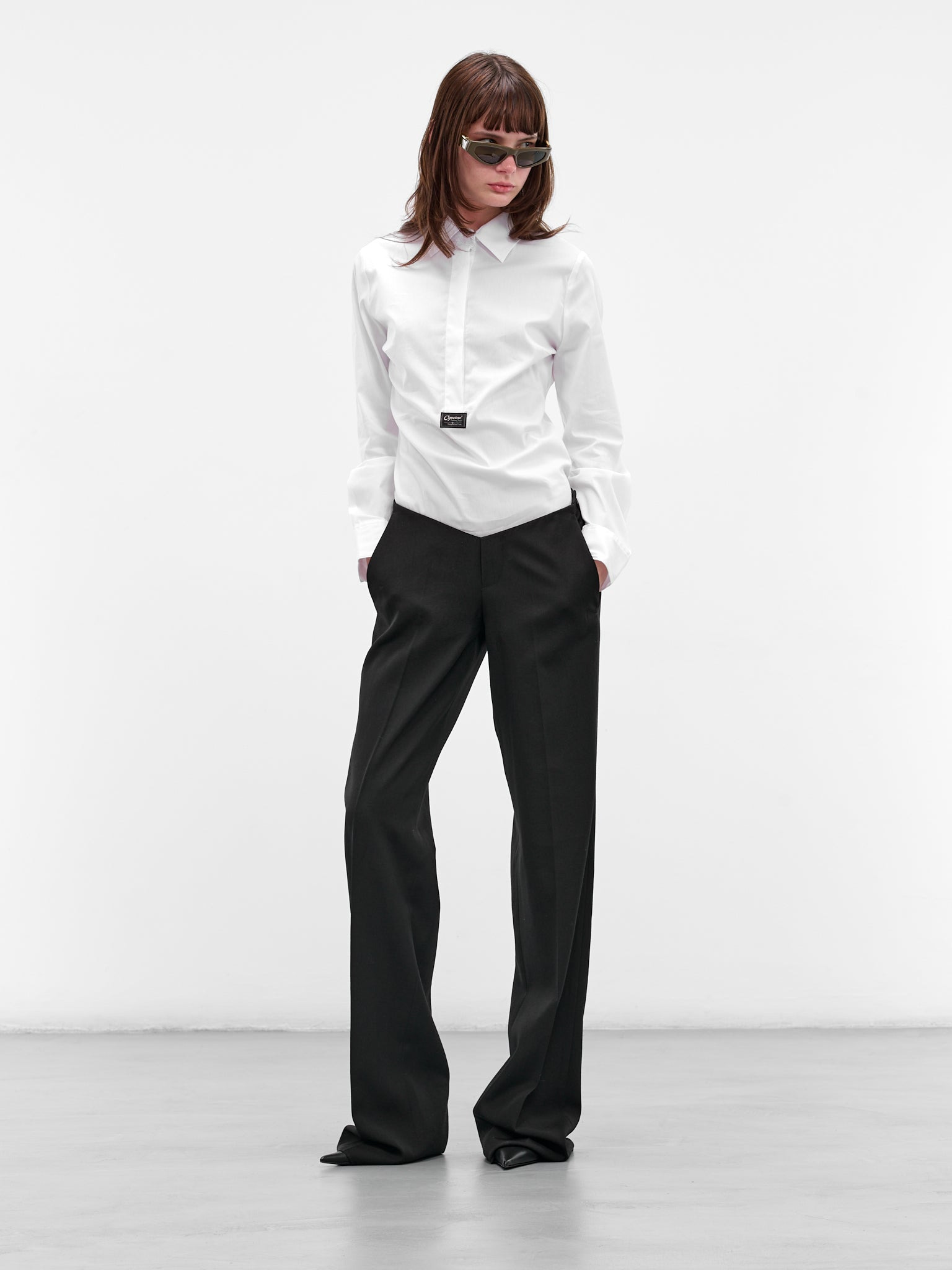 White Collared Shirt Bodysuit - 6