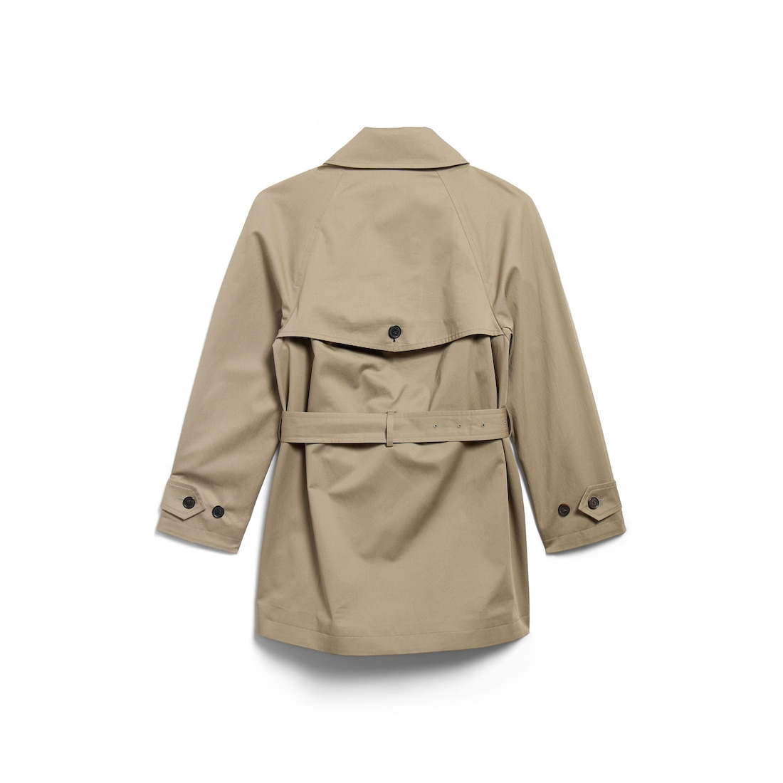 Women's Cocoon Short Trench in Beige - 6