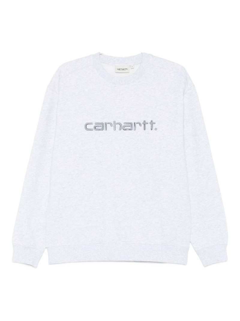logo-embroidered sweatshirt 1