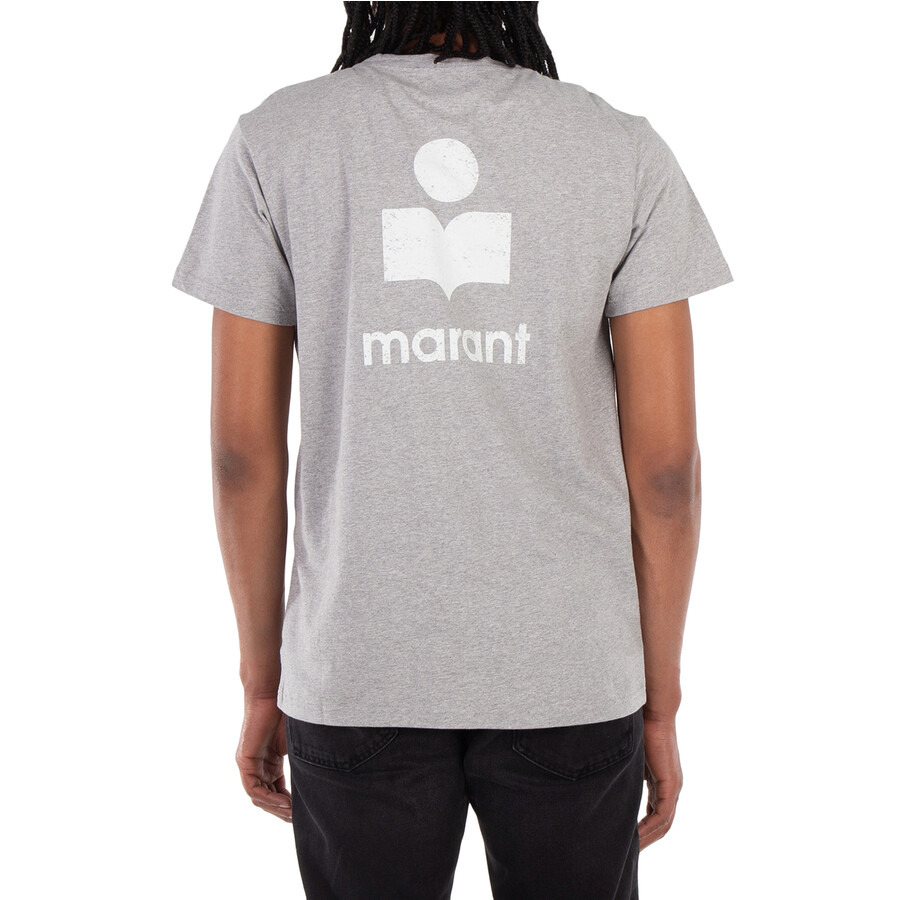 Isabel Marant Men's Ecru/Grey Zafferh Tee-Shirt - 4