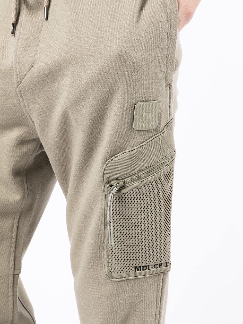 logo patch tapered track pants - 5