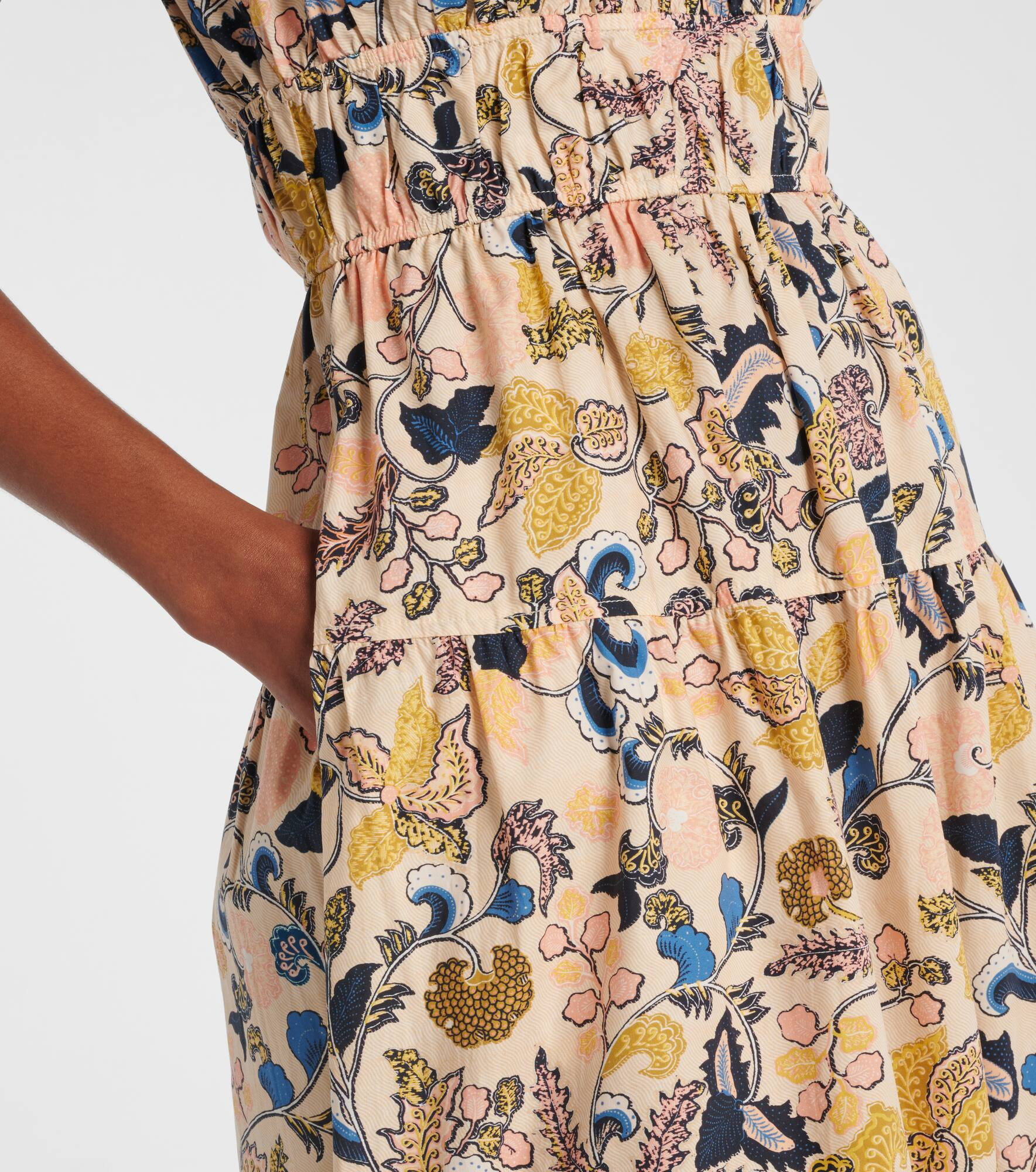 Paloma printed cotton poplin midi dress - 5