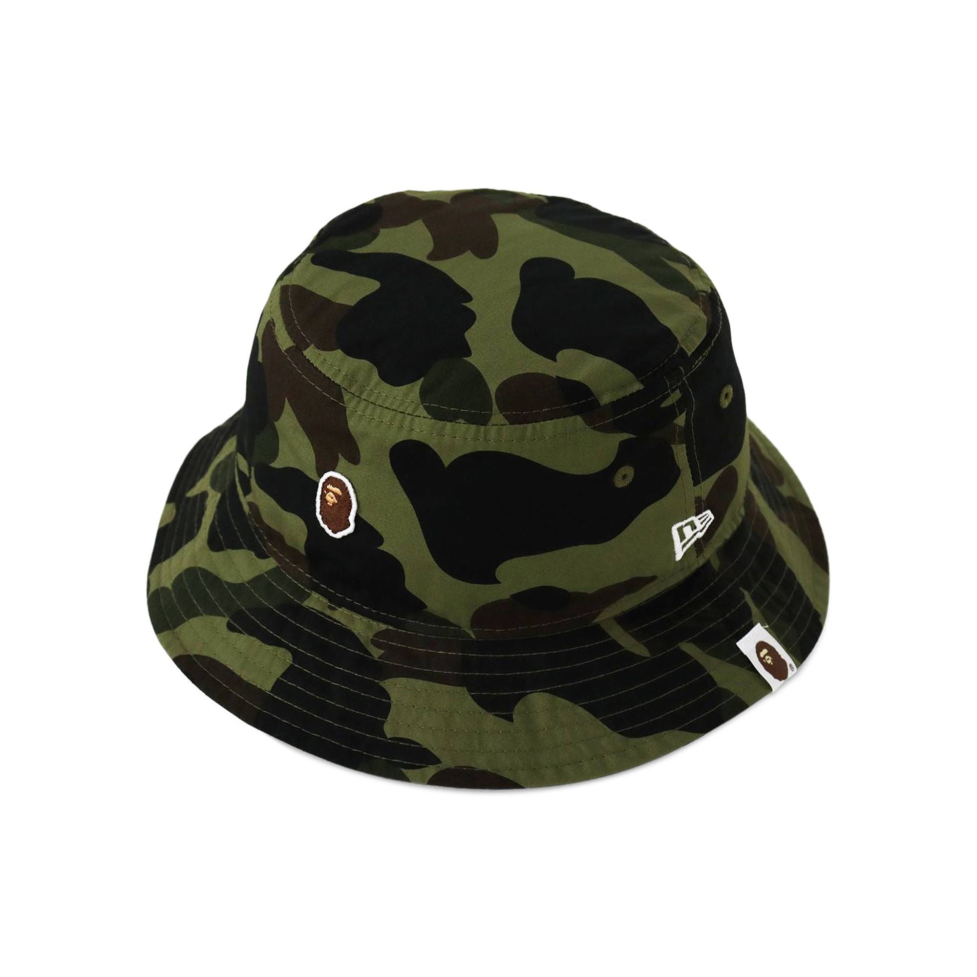 BAPE 1st Camo New Era Bucket Hat 'Green' - 1