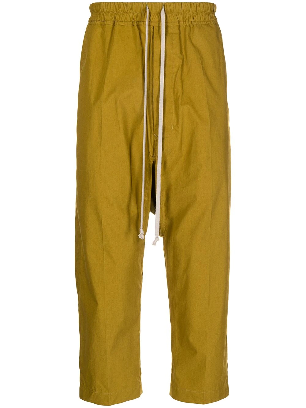 cropped drawstring trousers - 1