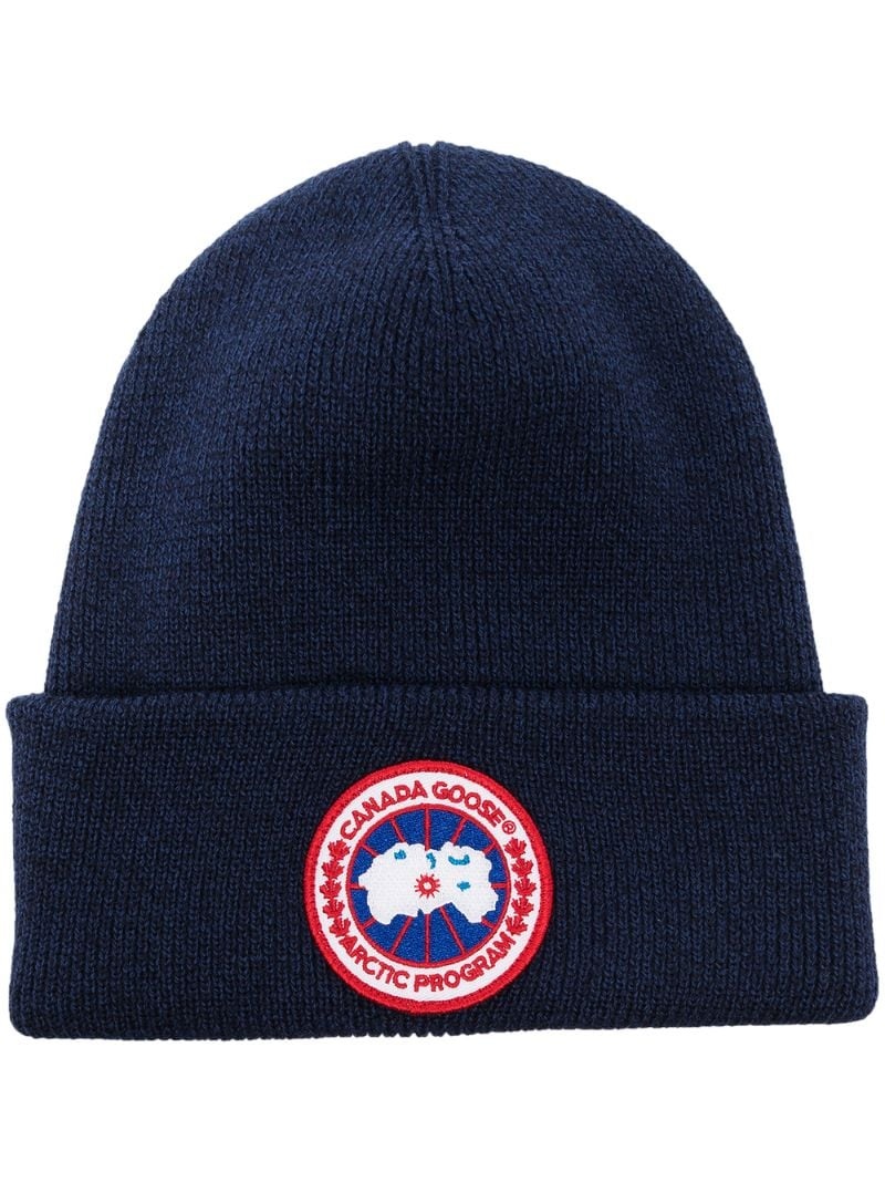 Arctic Disc ribbed-knit beanie - 1