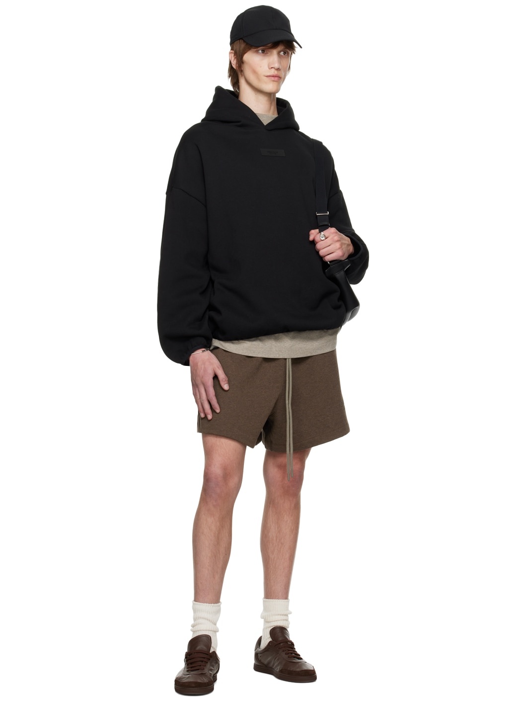 Brown Drawstring Shorts - 5