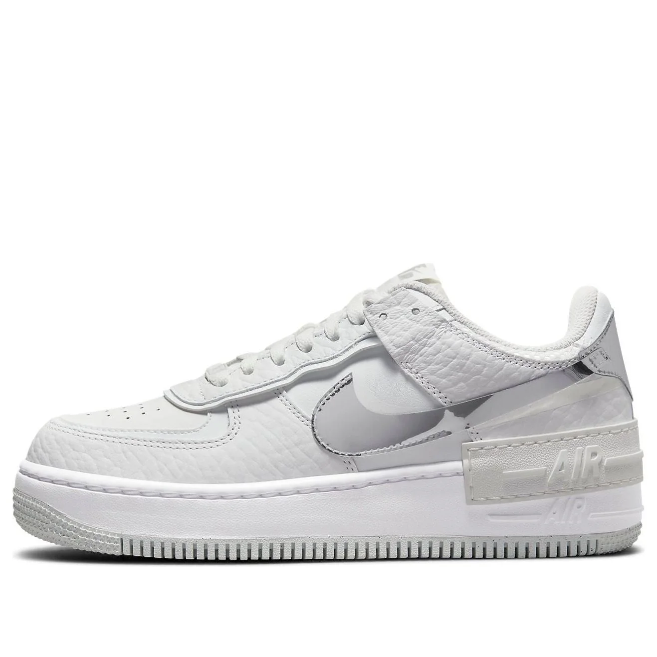(WMNS) Nike Air Force 1 Shadow 'White Metallic Silver' DQ0837-100 - 1
