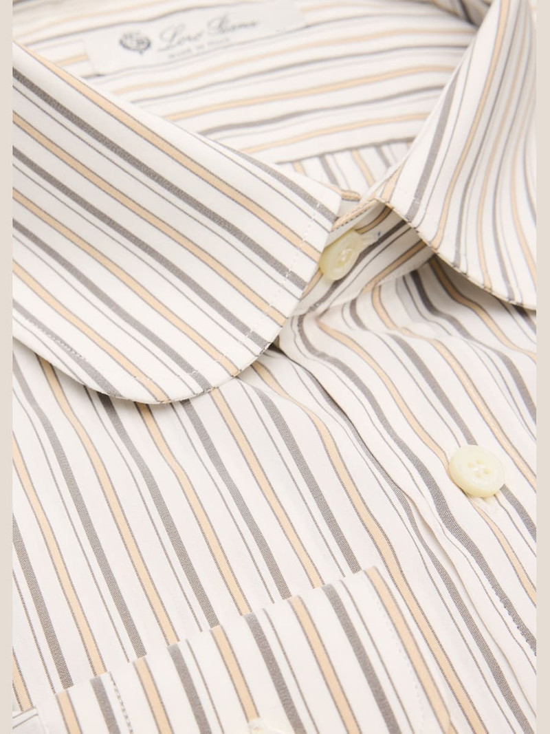 Loro Piana Men's Elia Penny-Collar Stripe Cotton and Silk Dress Shirt outlook