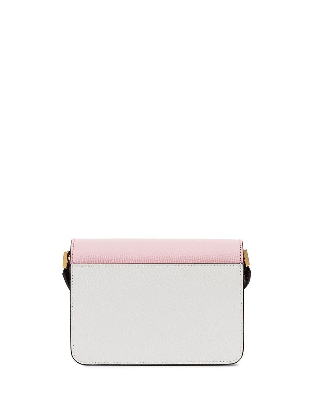 pink, white and red trunk bicolour small leather shoulder bag - 3