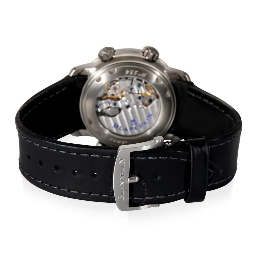 Pre-owned Blancpain Leman GMT GMT Black Dial Men's Watch 2041-1230-63B - 4