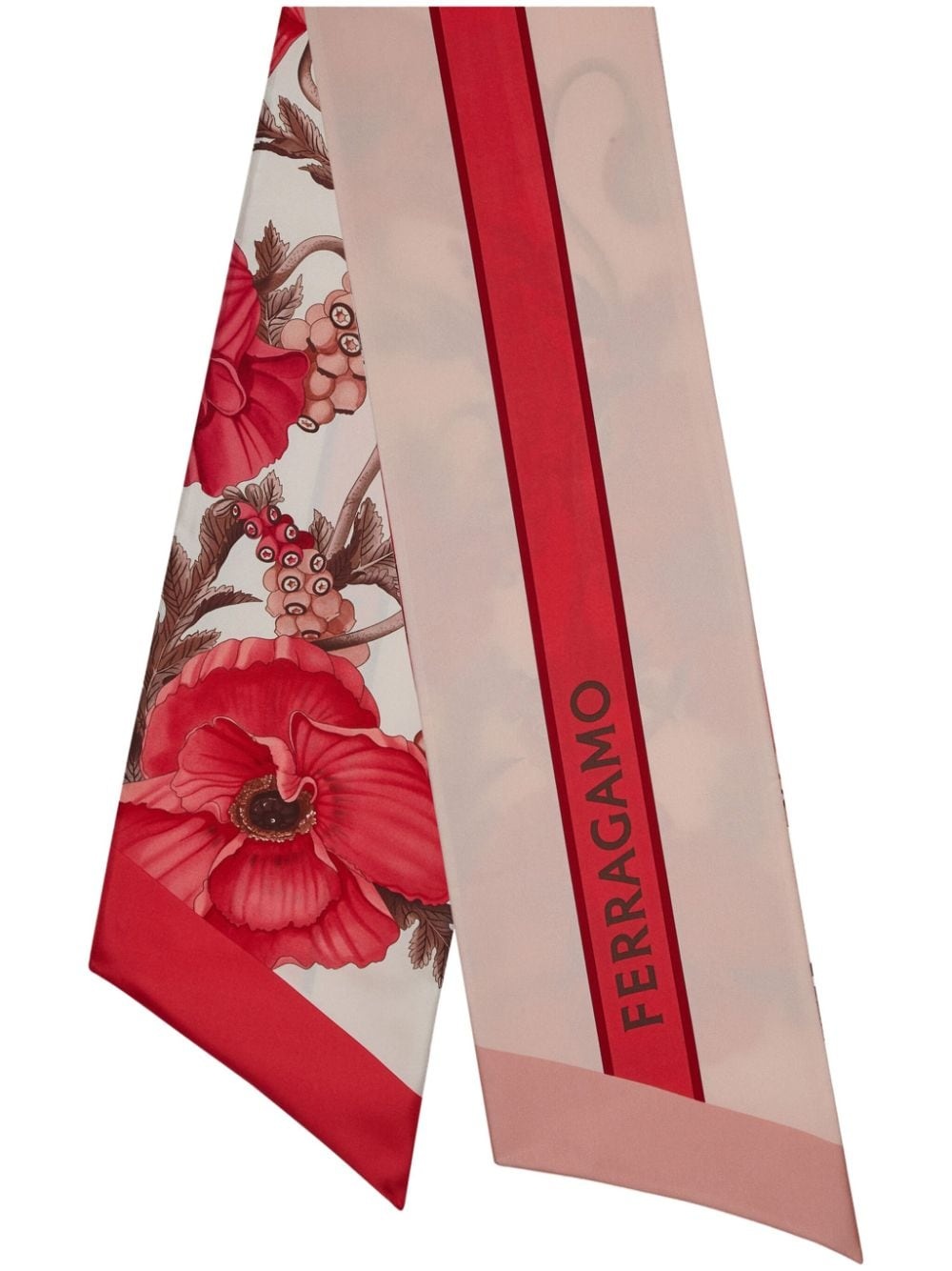 floral-print silk scarf - 1