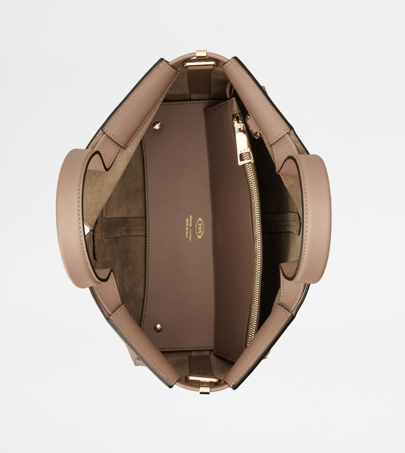 TOD'S DI BAG FOLIO IN LEATHER SMALL - BROWN 5
