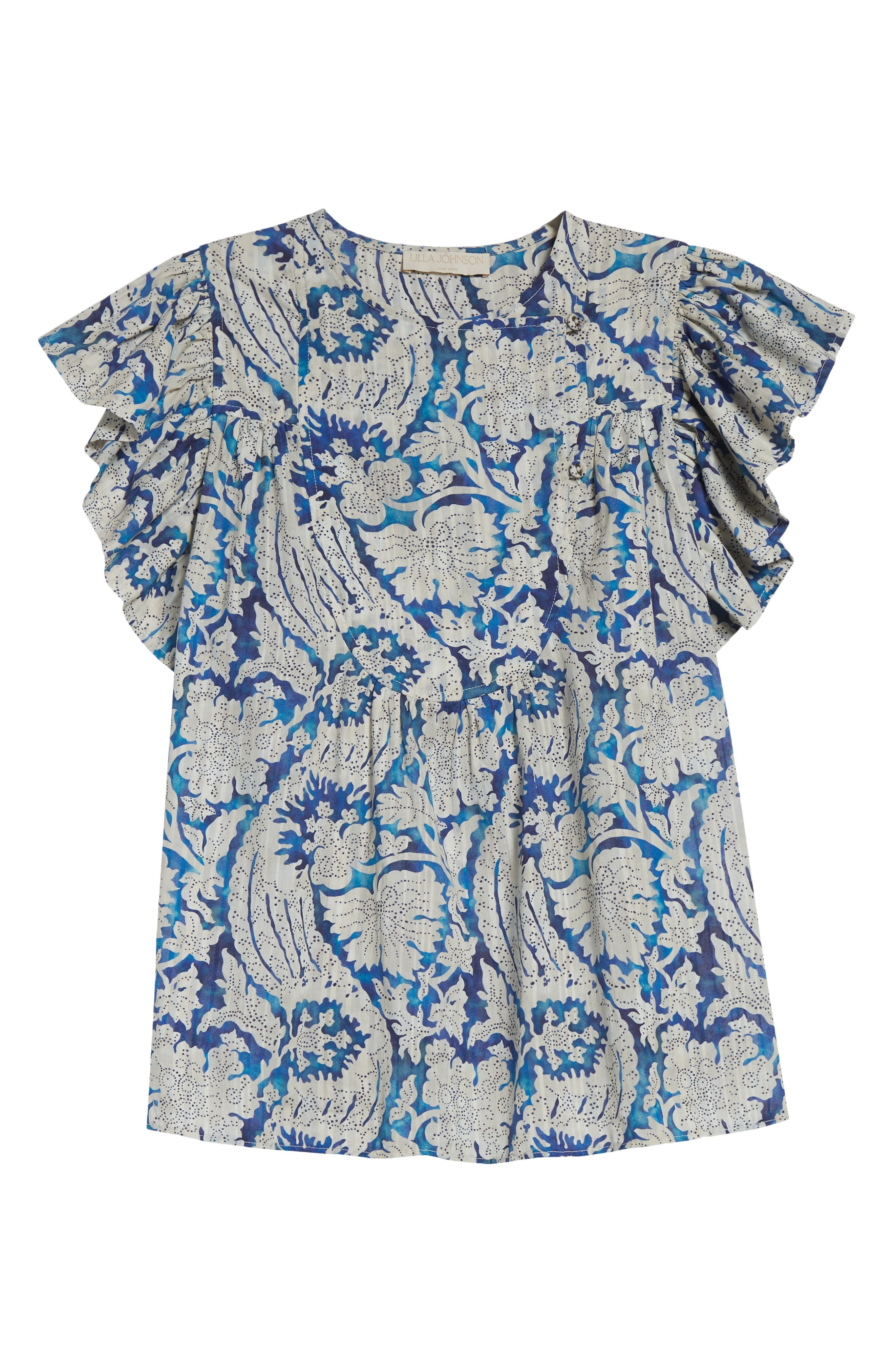 Ulla Johnson Sienna Flutter Sleeve Top in Ciel at Nordstrom - 5