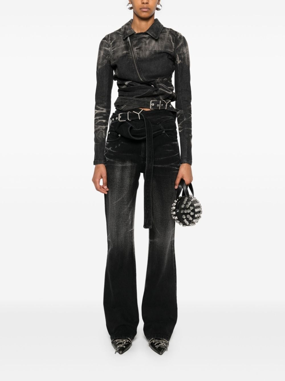 wrap belt jeans - 2