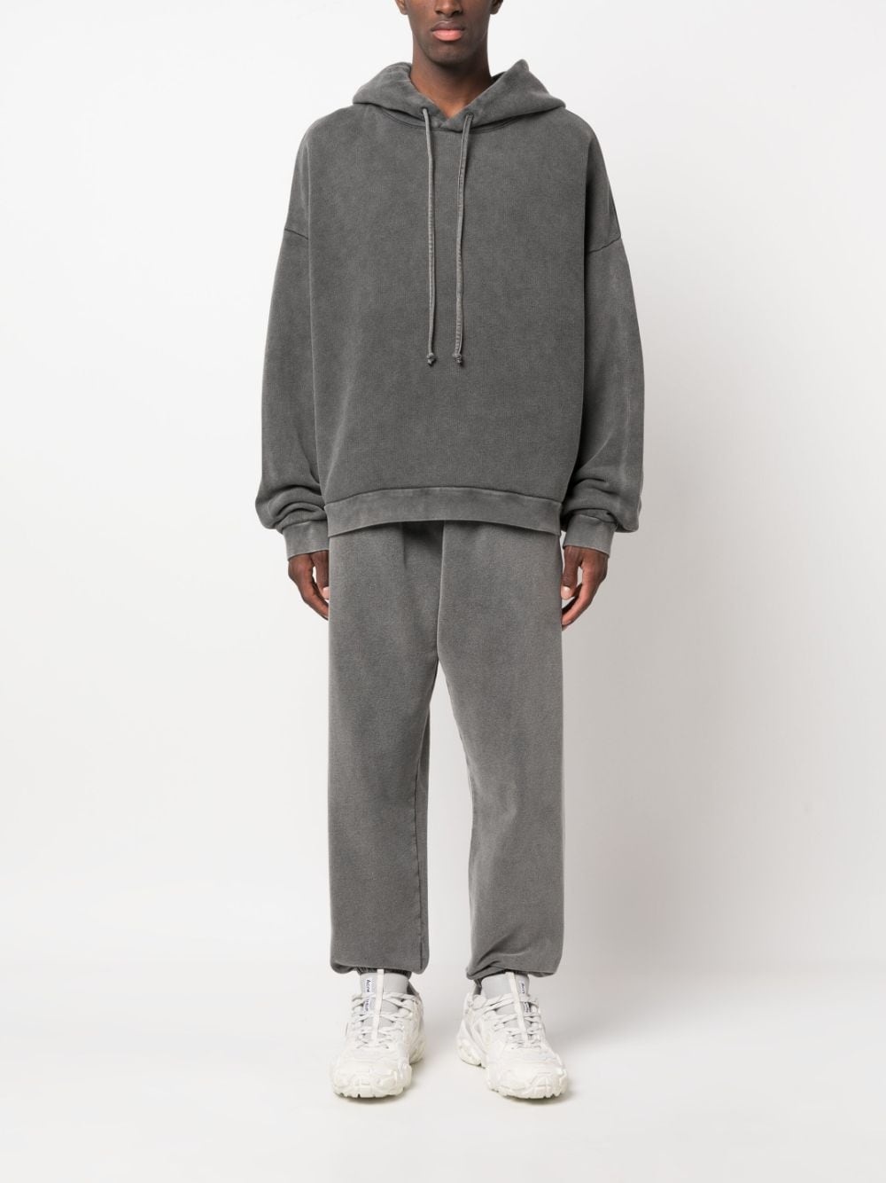 washed cotton track pants - 2