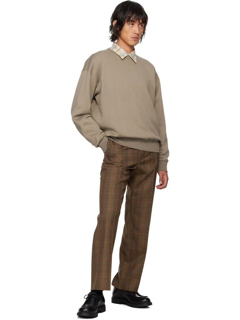 AURALEE Brown Smooth Soft Sweatshirt outlook