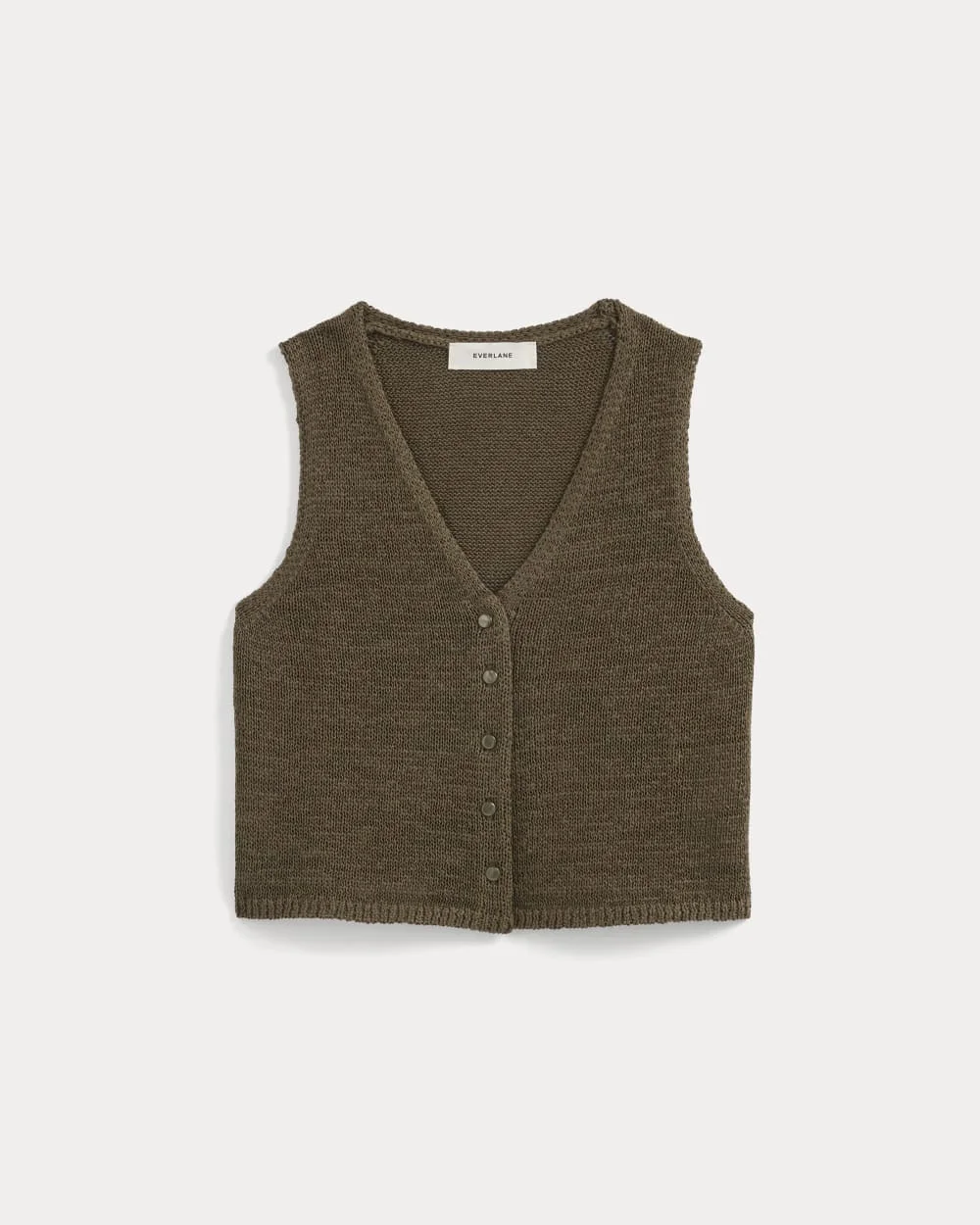 BUTTON-FRONT TANK IN TAPE YARN - 1