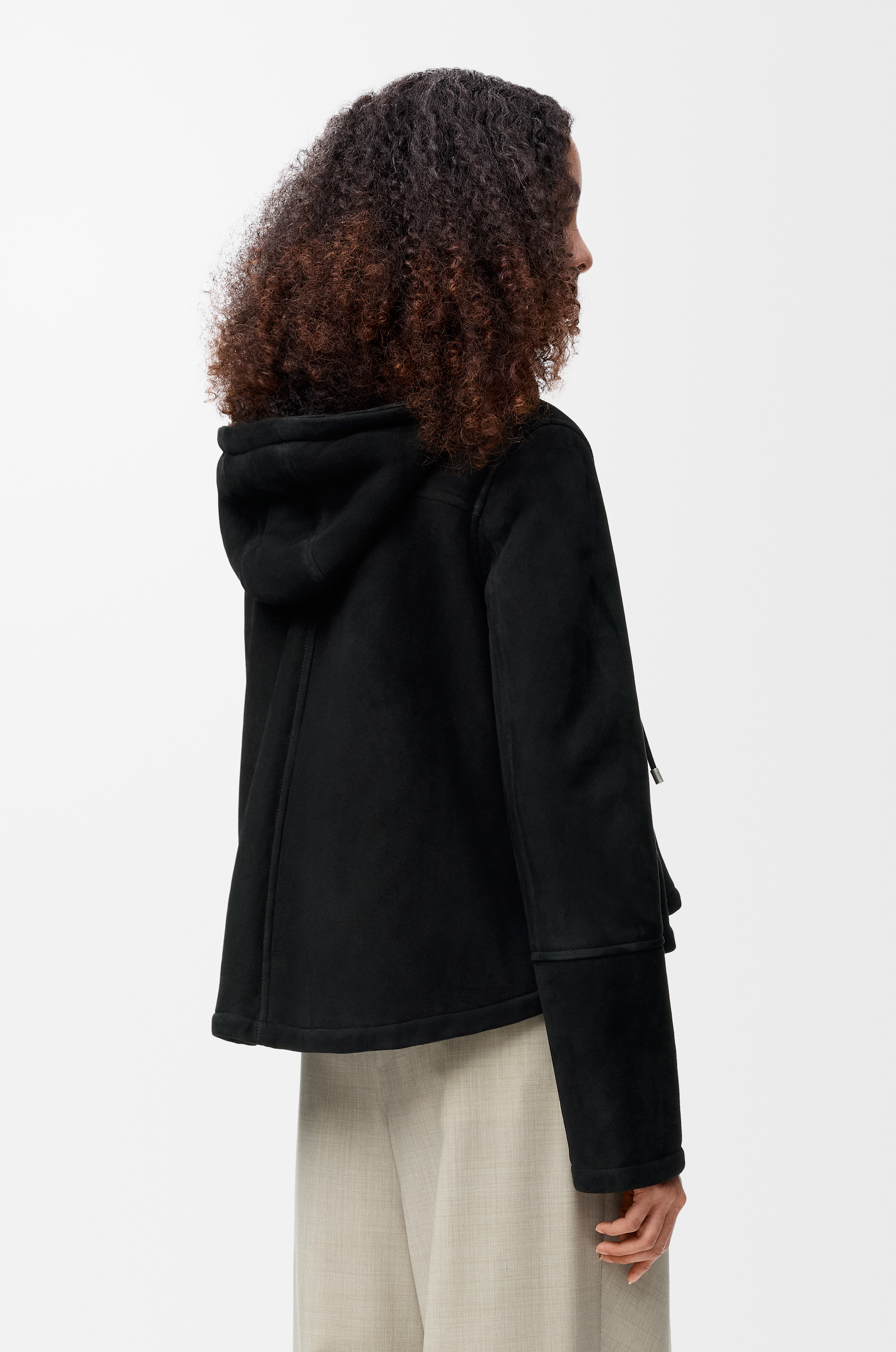 Hooded jacket in shearling - 4