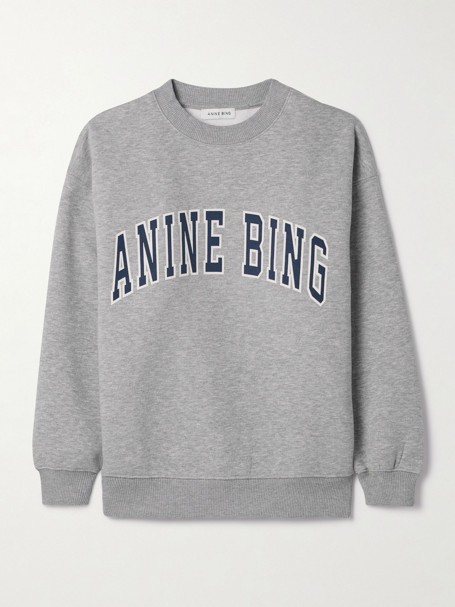 Spencer printed cotton-blend jersey sweatshirt Gray - 1