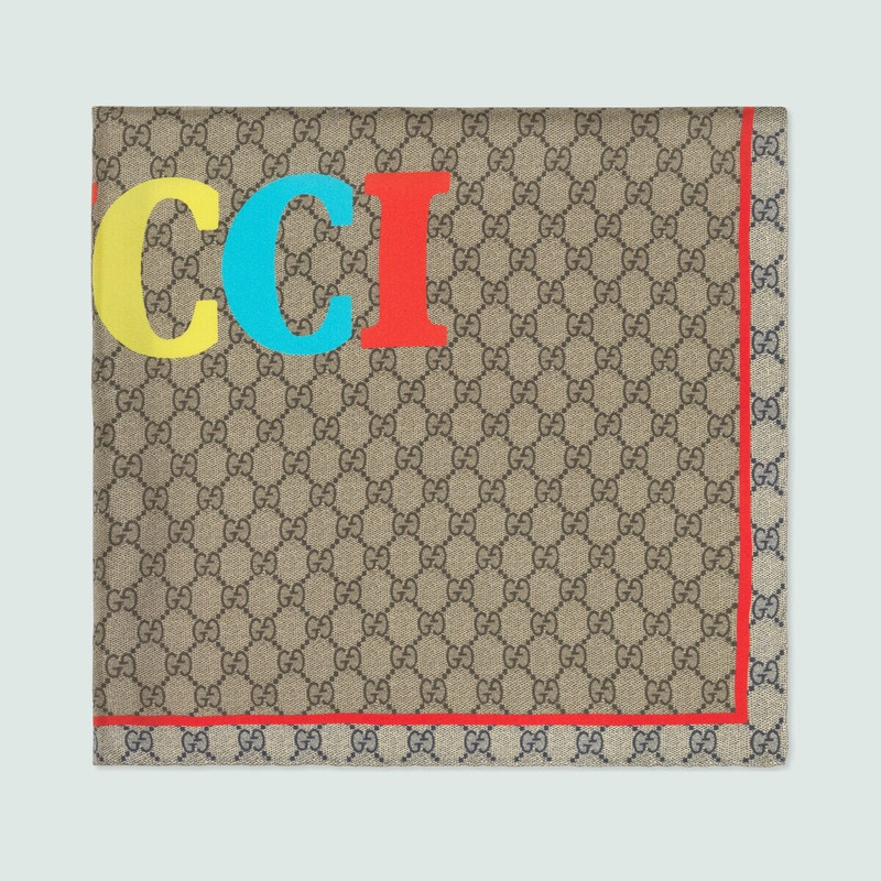 GUCCI 'Exquisite Gucci' silk jacquard scarf outlook