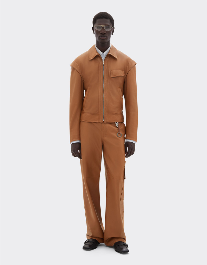 Ferrari Deer-effect nappa leather cargo pants outlook