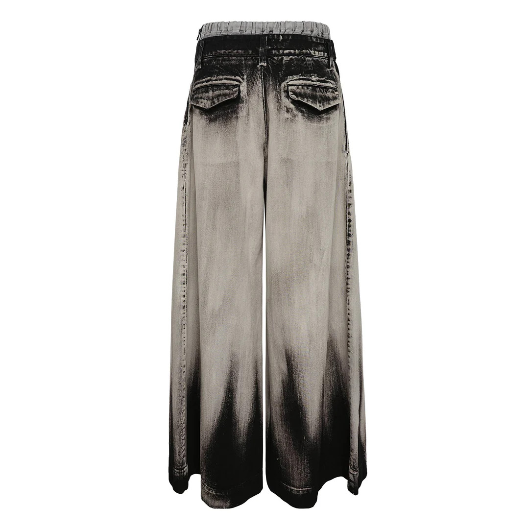 Layered-Like Wide Pants - 2