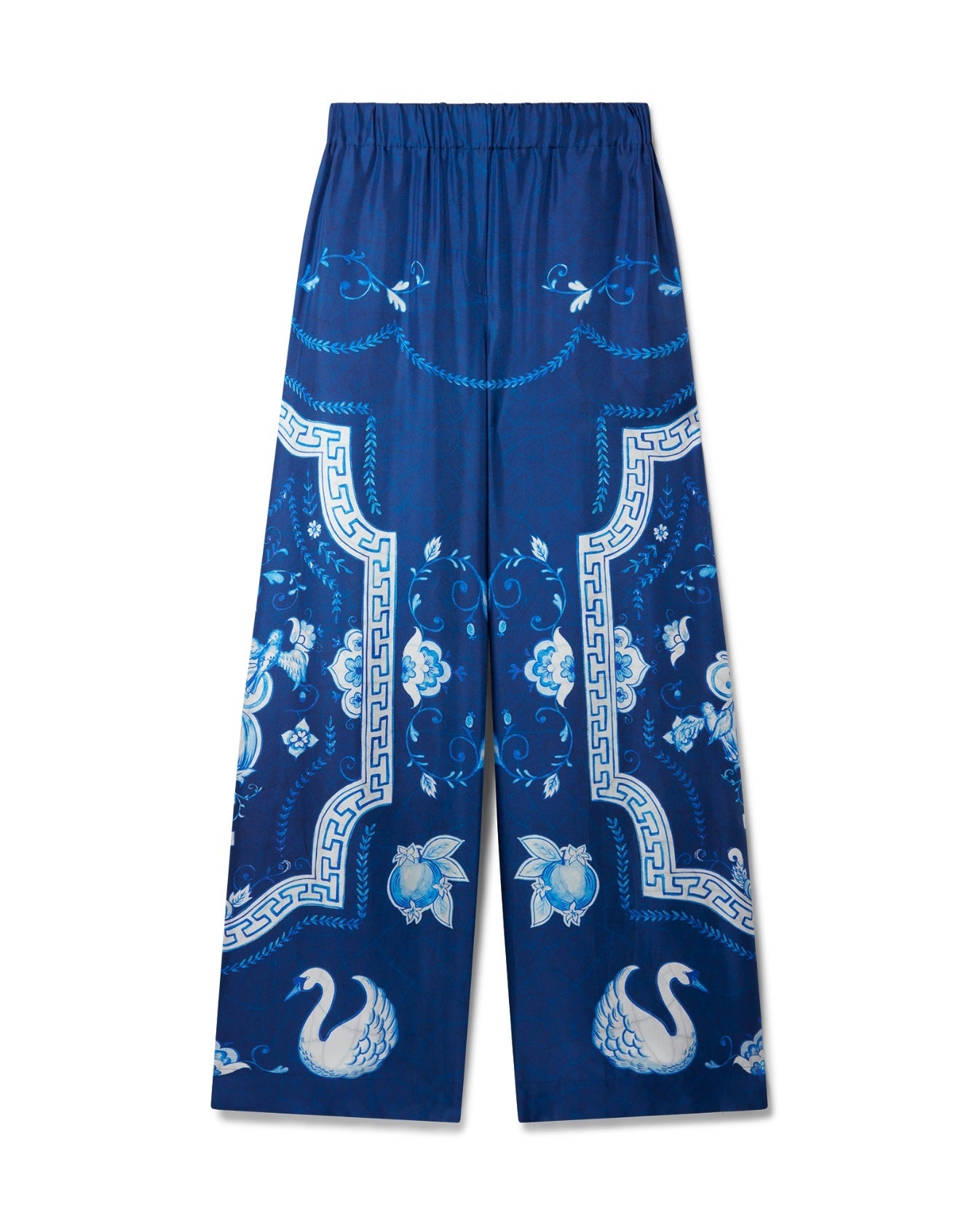 Plat A Dessert Bleu Printed Wide Leg Trousers - 1