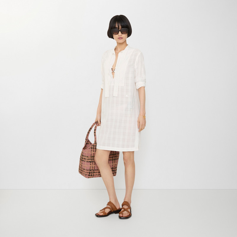 Burberry Check Cotton Voile Dress outlook