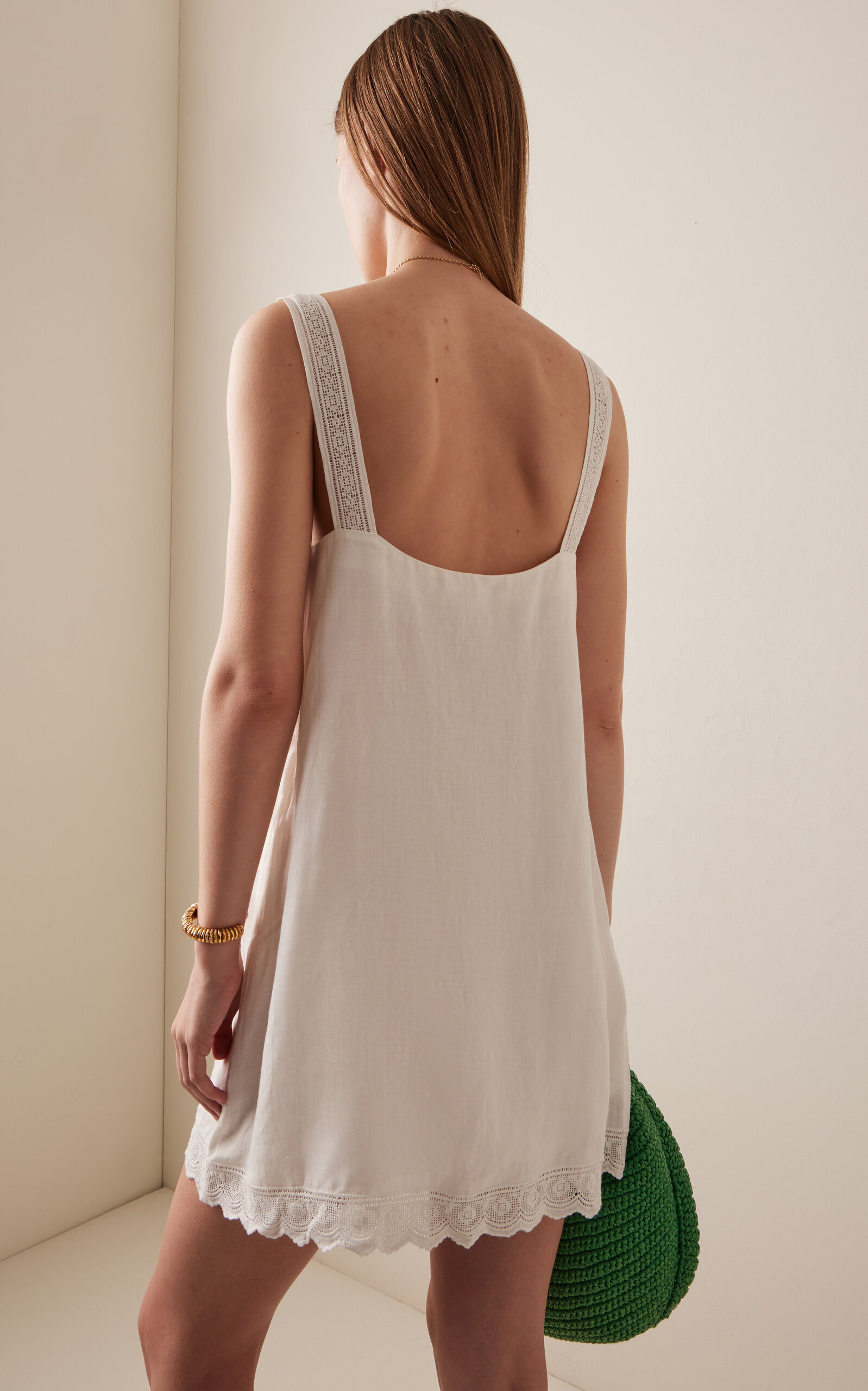 Grace Ramie Mini Dress white - 4