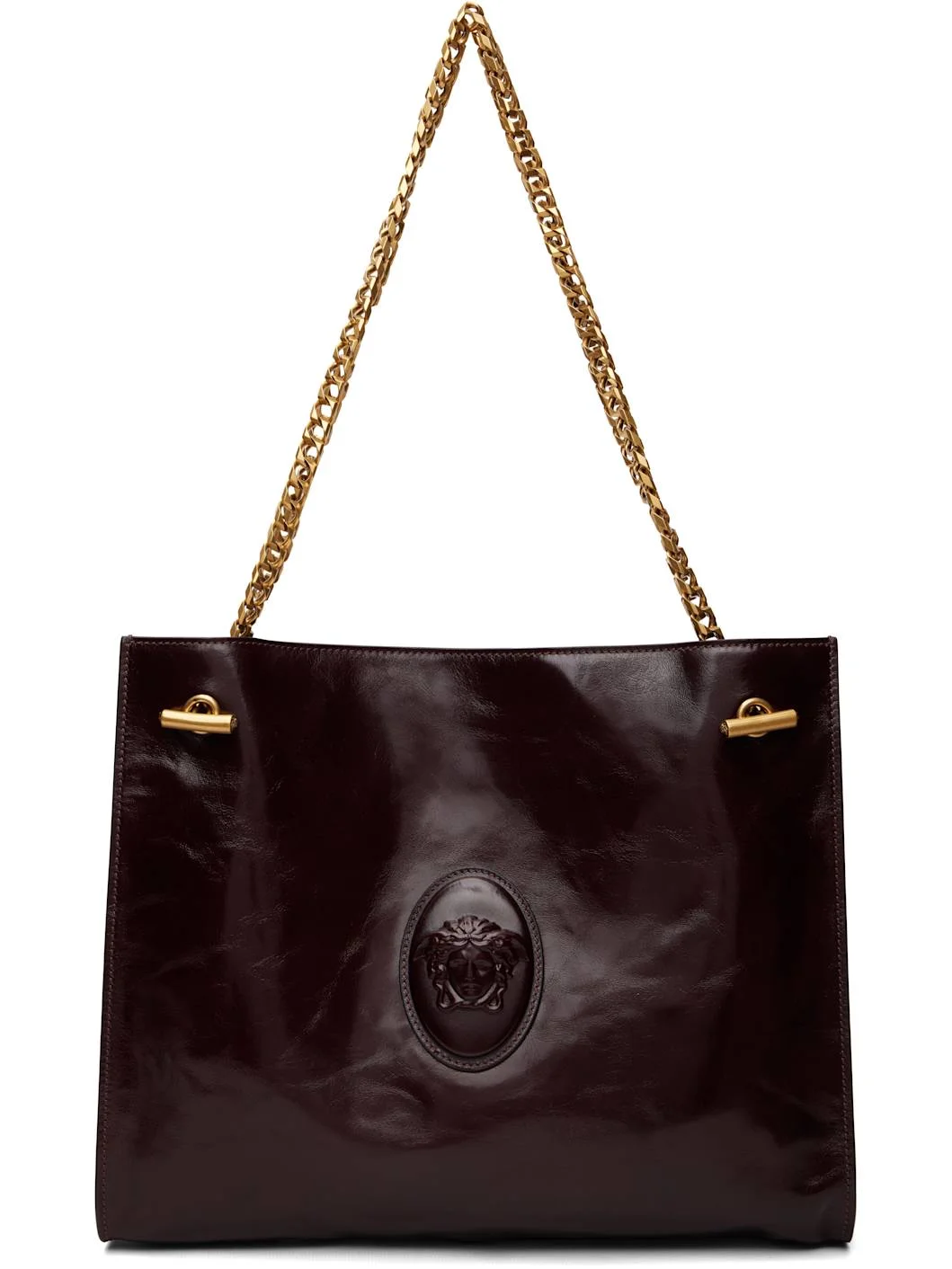 Burgundy Medium Calf Leather Bag - 1
