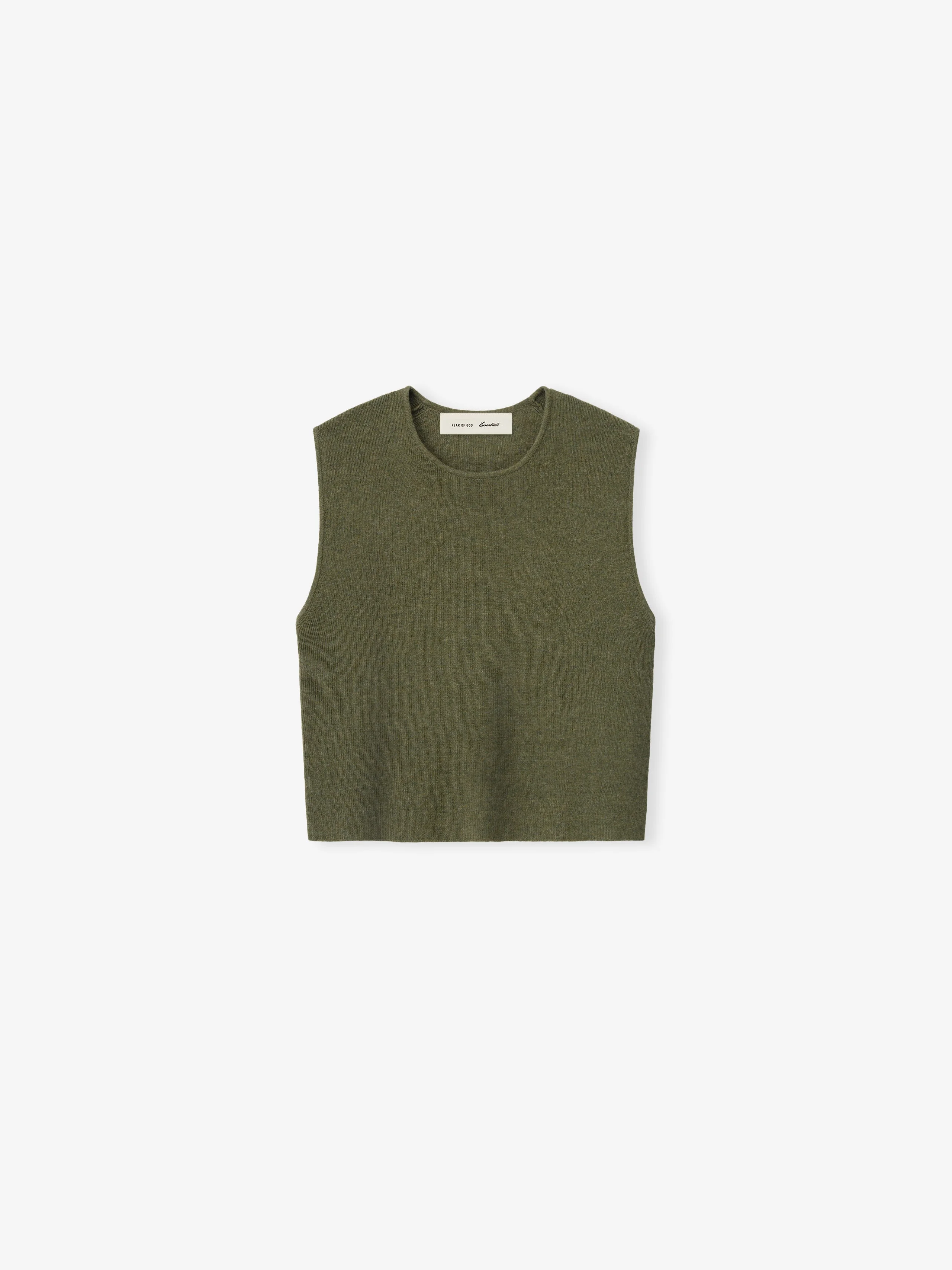 Womens Rib Knit Crop Top - 1