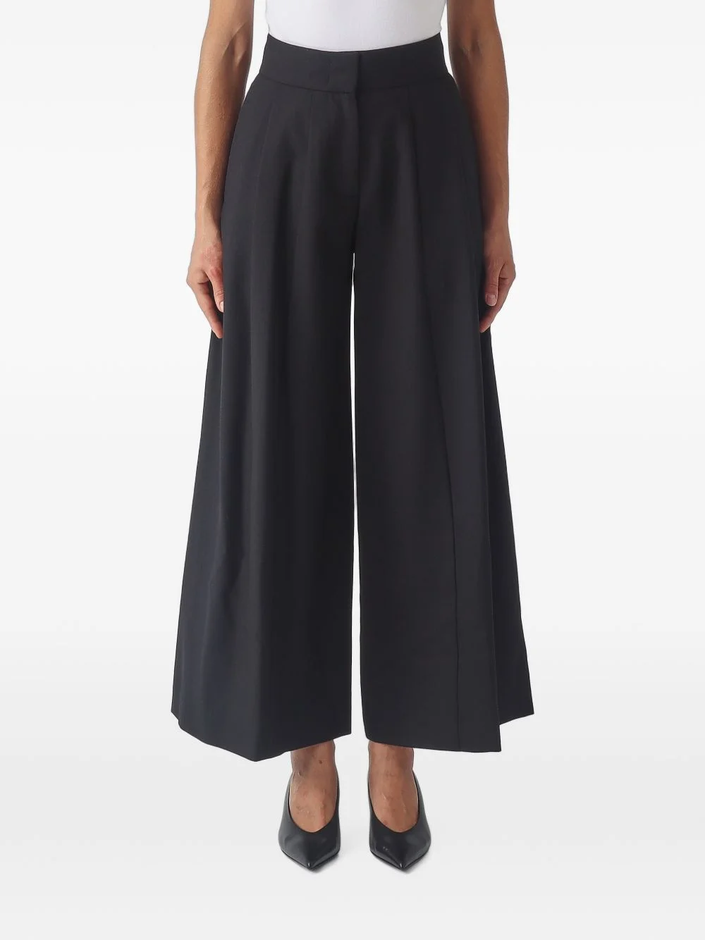 pleated palazzo pants - 1