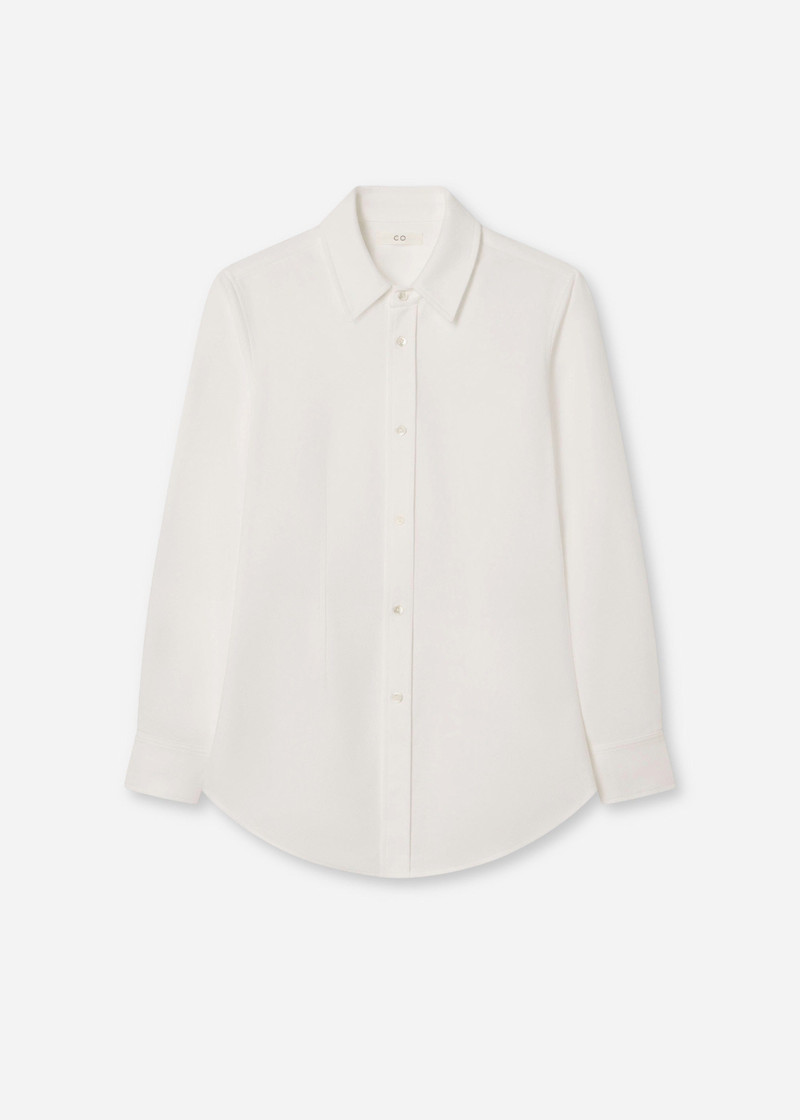 Fitted Button Down Shirt in Cotton Pique 1