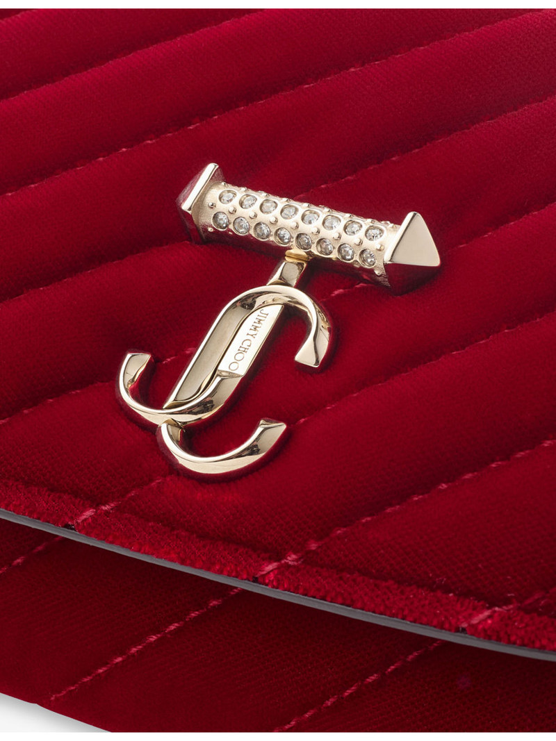 JIMMY CHOO Curve Velvet Wallet Chain outlook