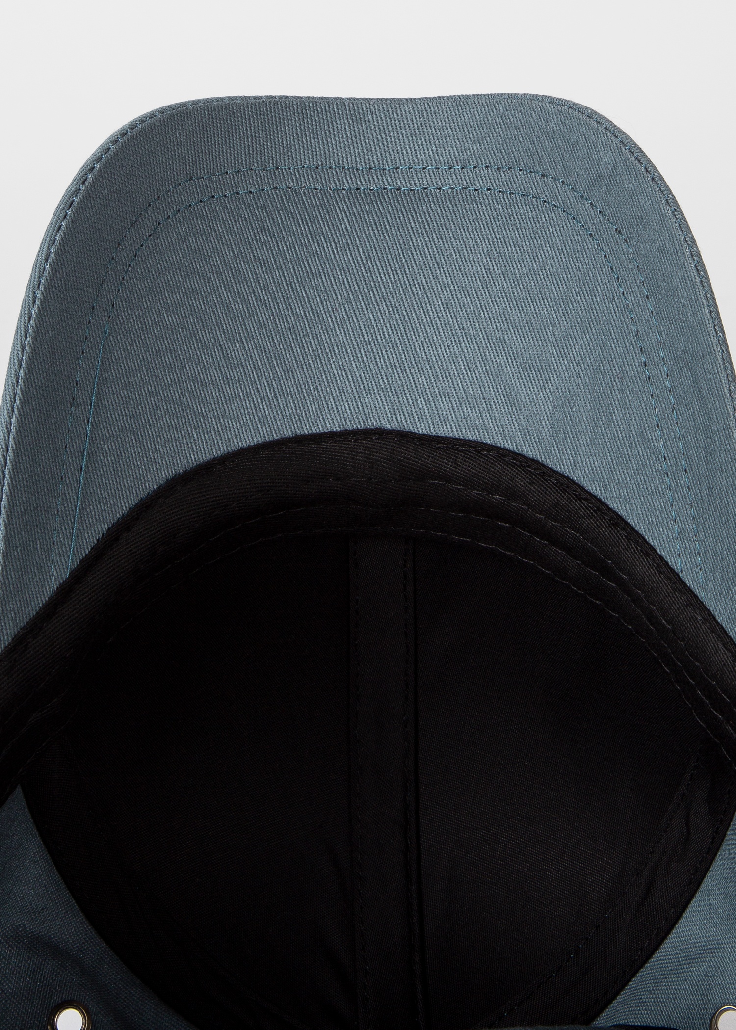 Denim Blue 'Signature Stripe' Trim Cotton Baseball Cap - 4