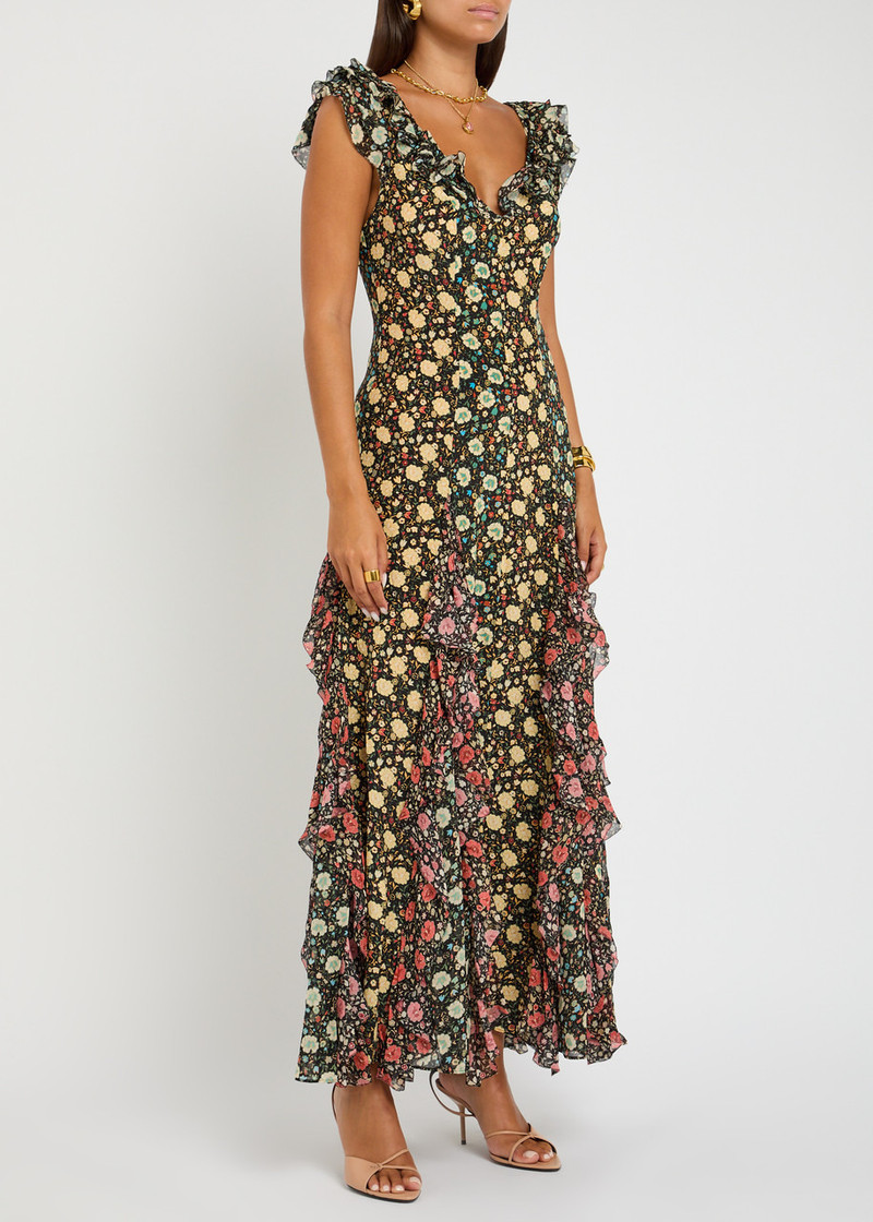 RIXO Rixo Ambika Floral-print Silk-chiffon Maxi Dress outlook