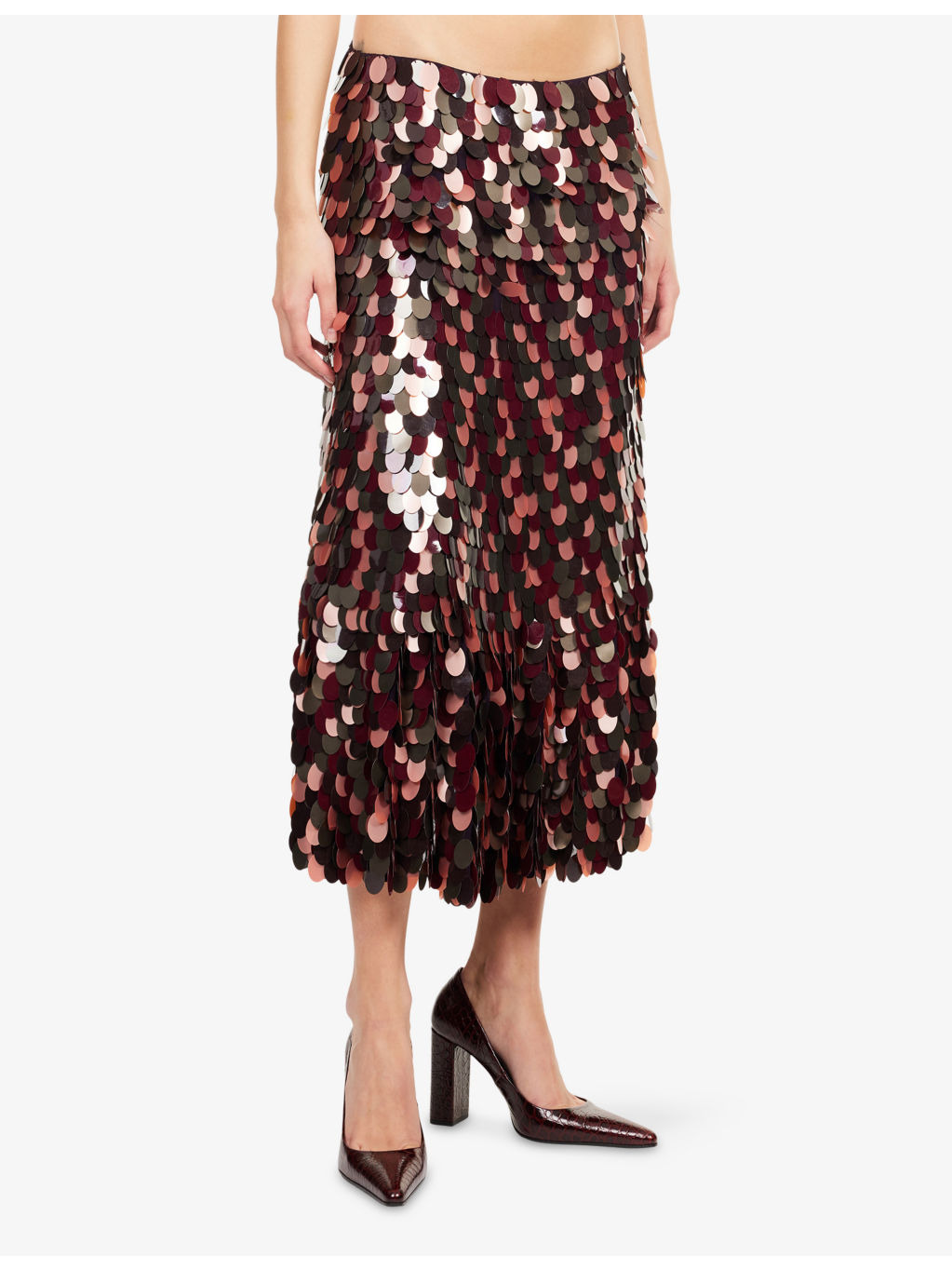 Sprity Embellished Sequin Midi Skirt - 3