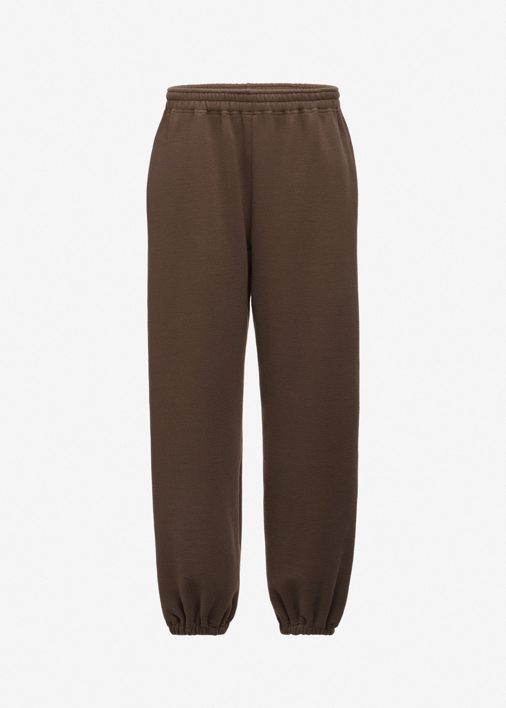 Relaxed elastic-waist sweatpants in light brown - 1