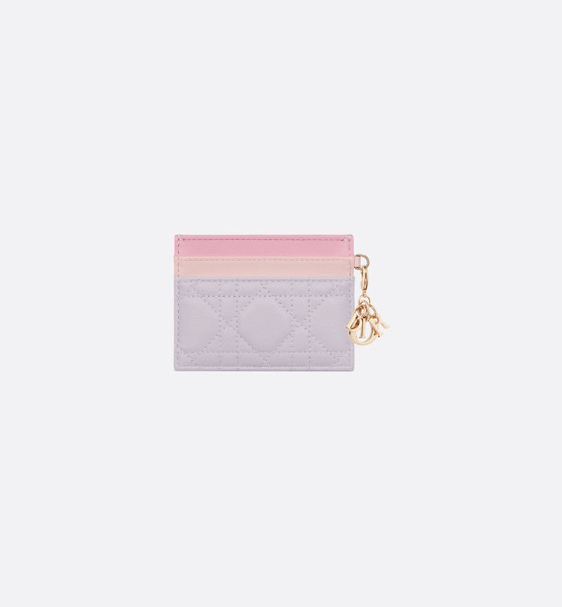 Dior Lady Dior Freesia Card Holder outlook