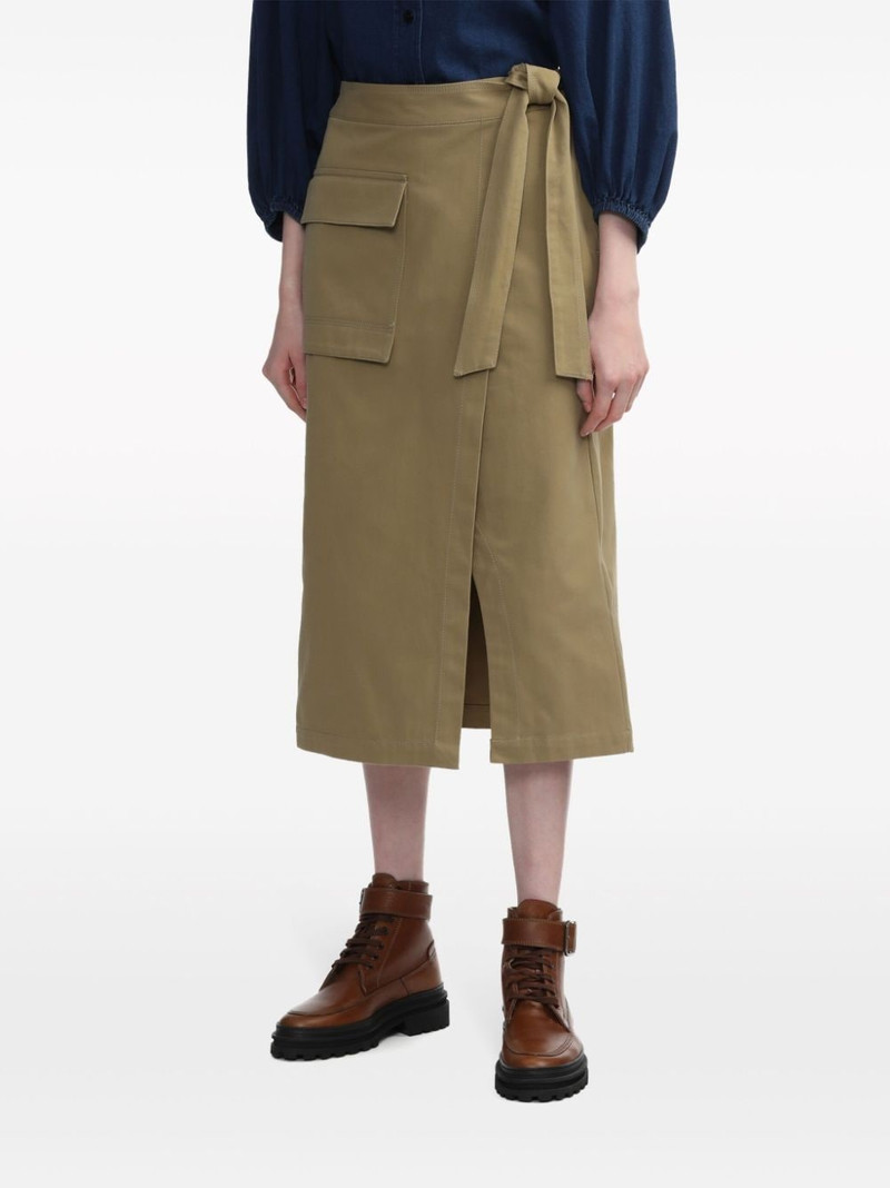 tie-fastening cotton midi skirt 3