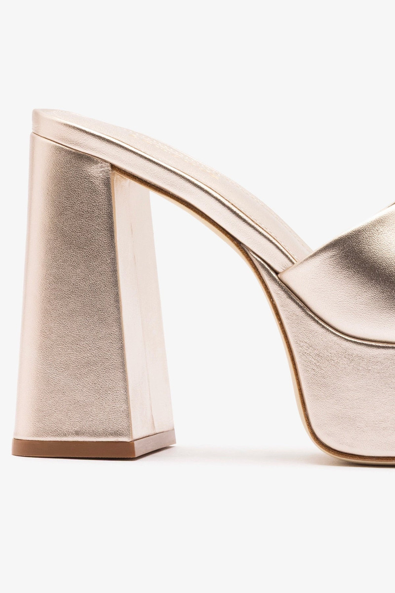Dolly Mule Champagne Leather 4