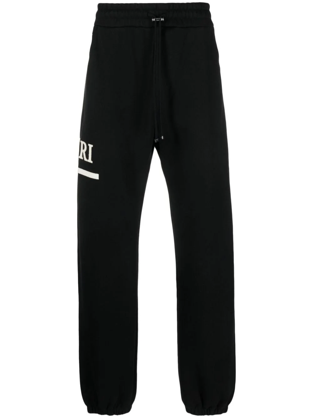 logo-engraved cotton track trousers - 1